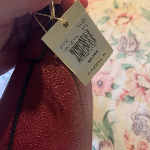 NWT Trina Women's Burgundy Crossbody Bag - Picture 4 of 8